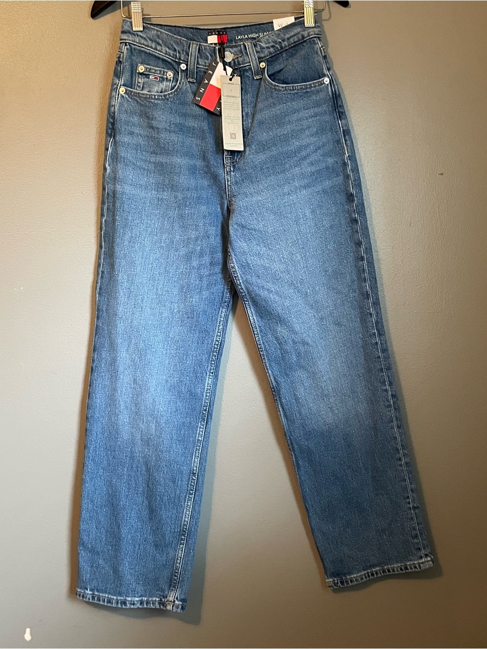 NWT Tommy Hilfiger Sz 26 Women’s Layla High Slim Straight Blue Jeans Ret $79!